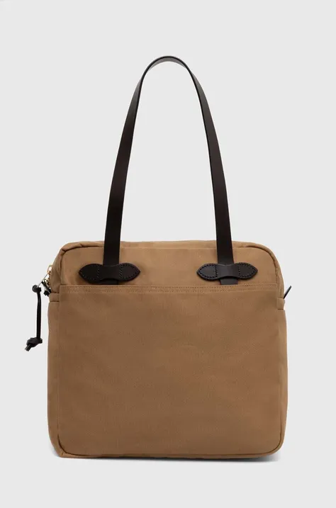 Τσάντα Filson Tote Bag With Zipper χρώμα: μπεζ, FMBAG0005 F3FMBAG0005