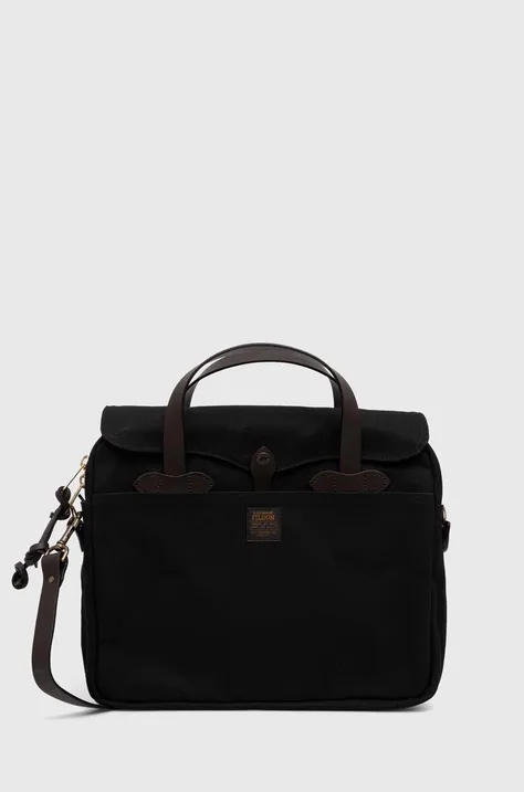 Τσάντα Filson Original Briefcase χρώμα: μαύρο, FMBAG0069
