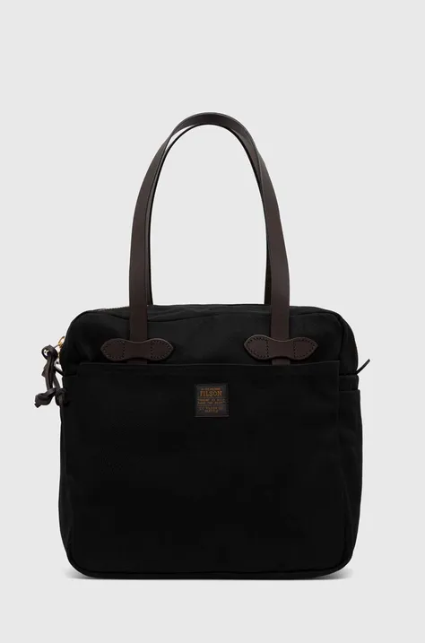 Taška Filson Tote Bag With Zipper čierna farba, FMBAG0070