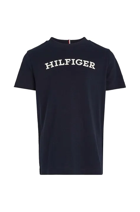 Παιδικό βαμβακερό μπλουζάκι Tommy Hilfiger χρώμα: ναυτικό μπλε