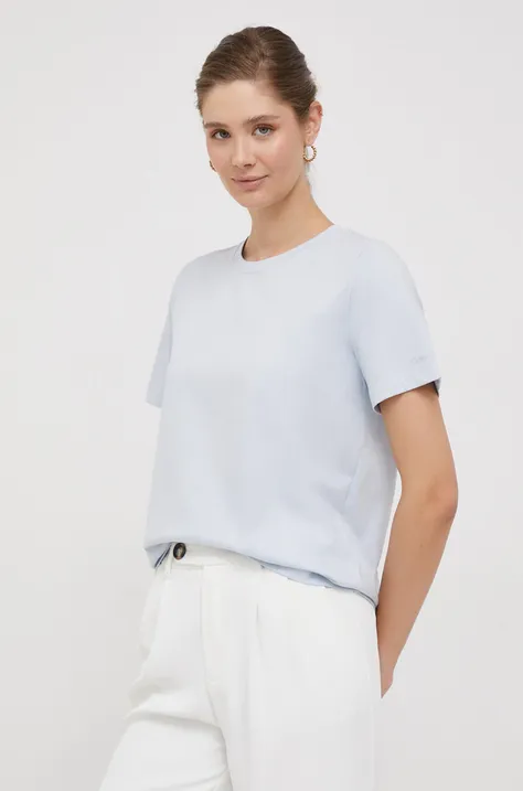Calvin Klein t-shirt bawełniany kolor niebieski