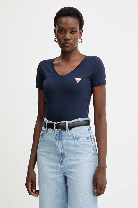 Guess t-shirt damski kolor granatowy W2YI45 J1314