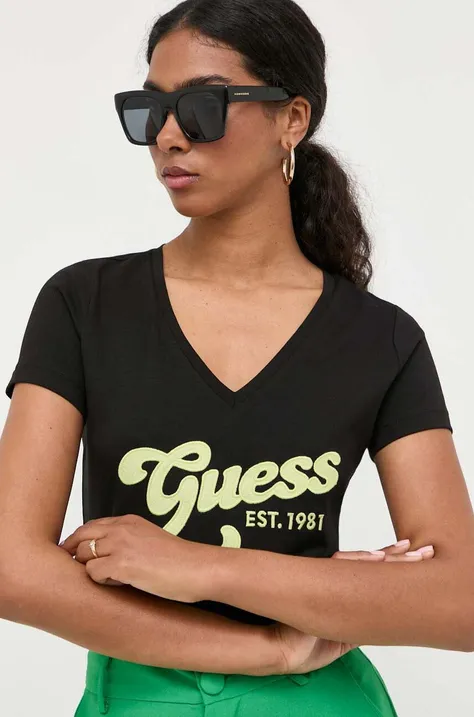 Guess t-shirt damski kolor czarny
