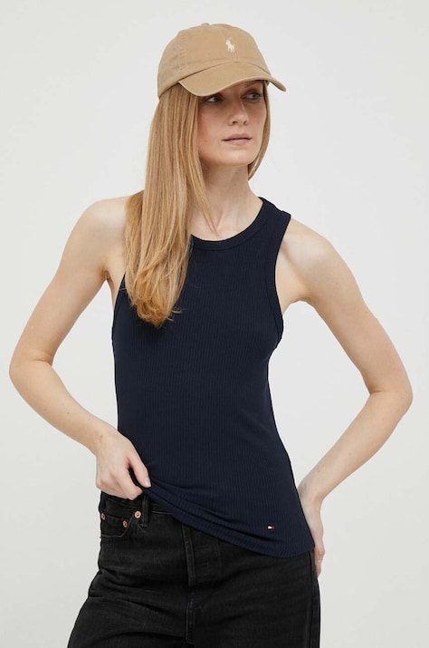 Tommy Hilfiger top damski kolor granatowy WW0WW38635