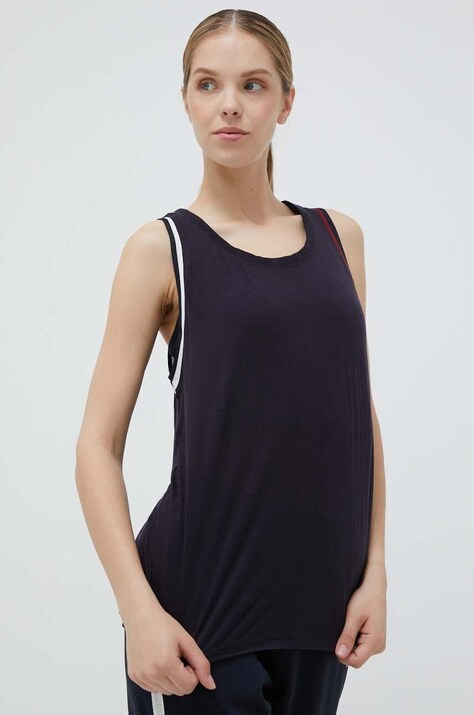 Tommy Hilfiger top femei, culoarea albastru marin