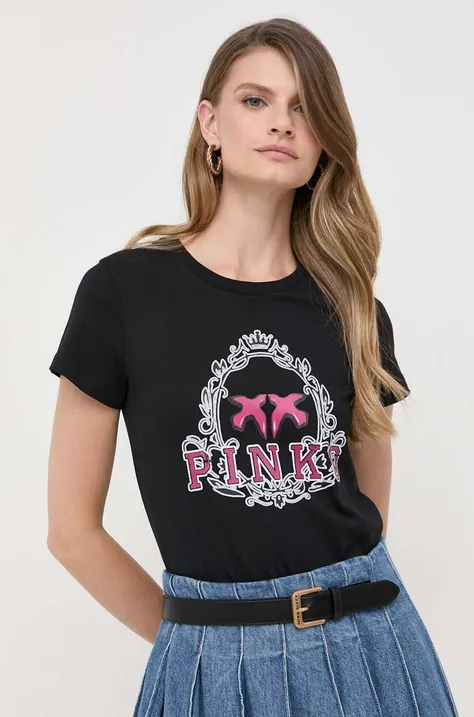Pinko t-shirt in cotone colore nero