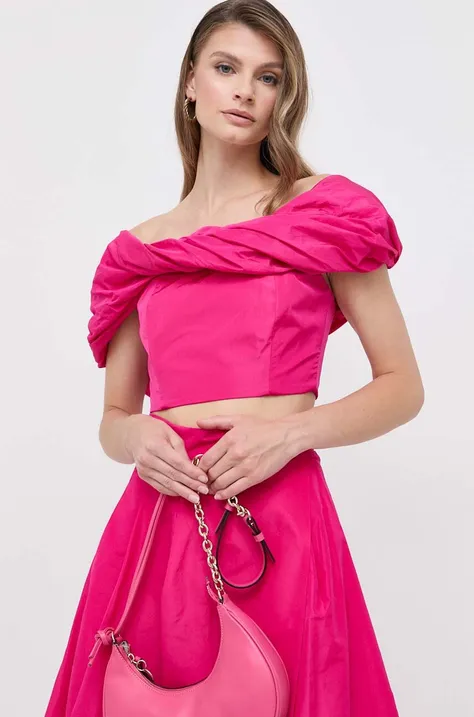 Top Pinko za žene, boja: ružičasta, s otvorenim ramenima