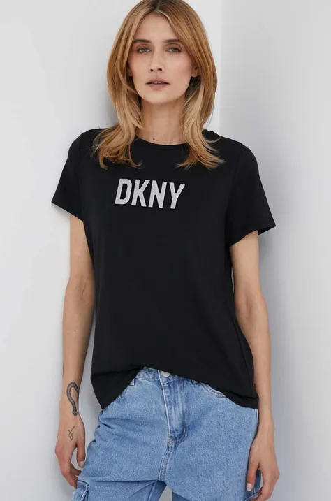 Μπλουζάκι Dkny χρώμα: μαύρο