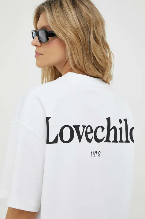 Lovechild t-shirt bawełniany kolor biały