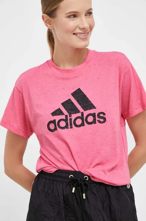 Футболка adidas жіноча колір рожевий