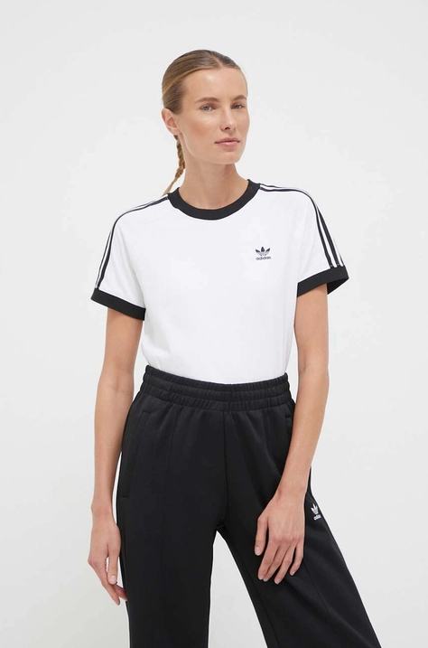 Βαμβακερό μπλουζάκι adidas Originals χρώμα: άσπρο