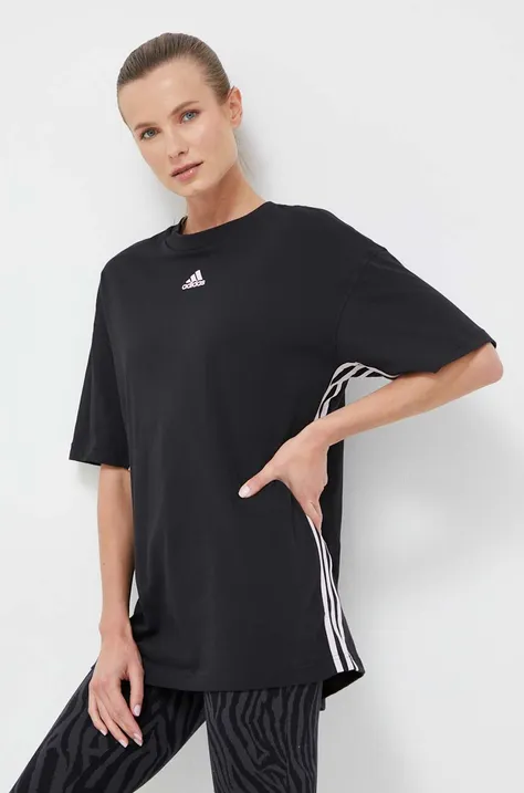Бавовняна футболка adidas колір чорний