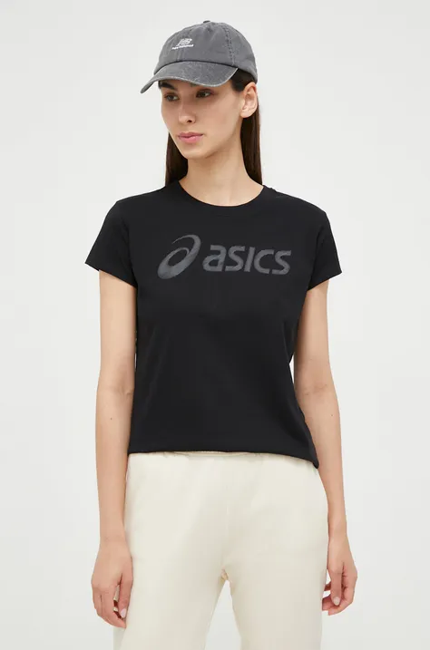 Μπλουζάκι Asics χρώμα: μαύρο
