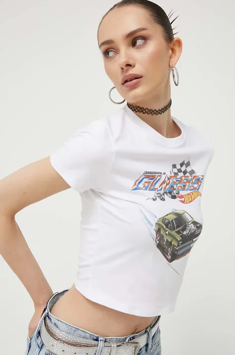 Guess Originals t-shirt damski kolor biały