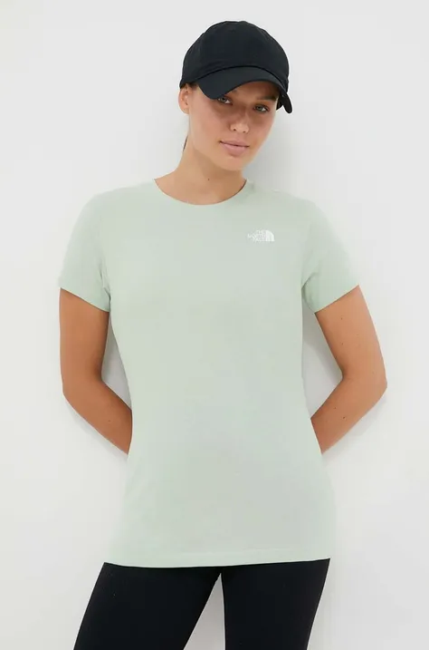 The North Face t-shirt bawełniany kolor zielony