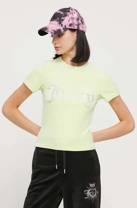 Kratka majica Juicy Couture ženski, zelena barva