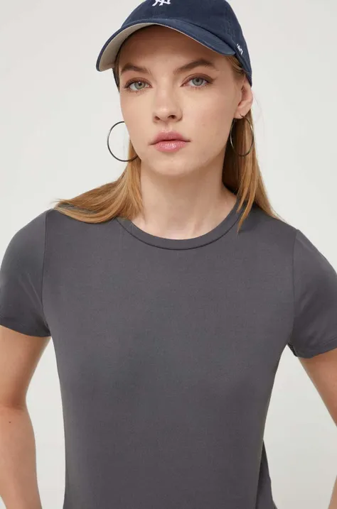 Hollister Co. t-shirt damski kolor szary