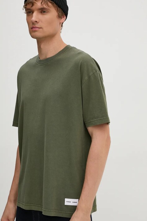 Samsoe Samsoe cotton t-shirt green color