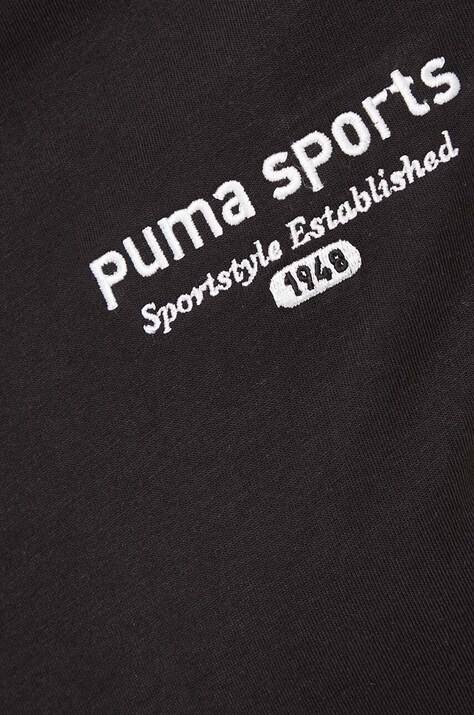 Бавовняна футболка Puma — AW23-TSD0RO, чорний — фото 5