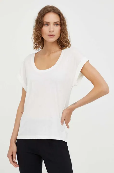 Βαμβακερό μπλουζάκι Marc O'Polo χρώμα: άσπρο