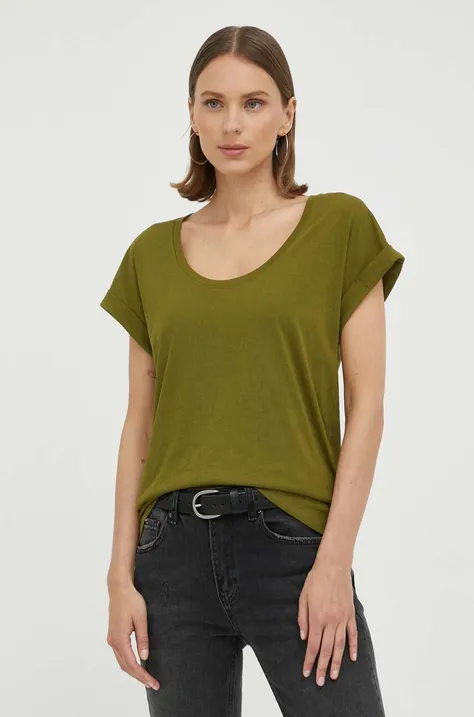 Marc O'Polo tricou din bumbac culoarea verde