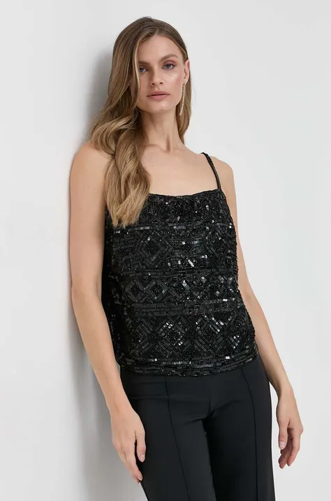 Bluza Luisa Spagnoli boja: crna, s aplikacijom