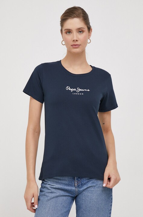Pepe Jeans pamut póló Wendys női, sötétkék