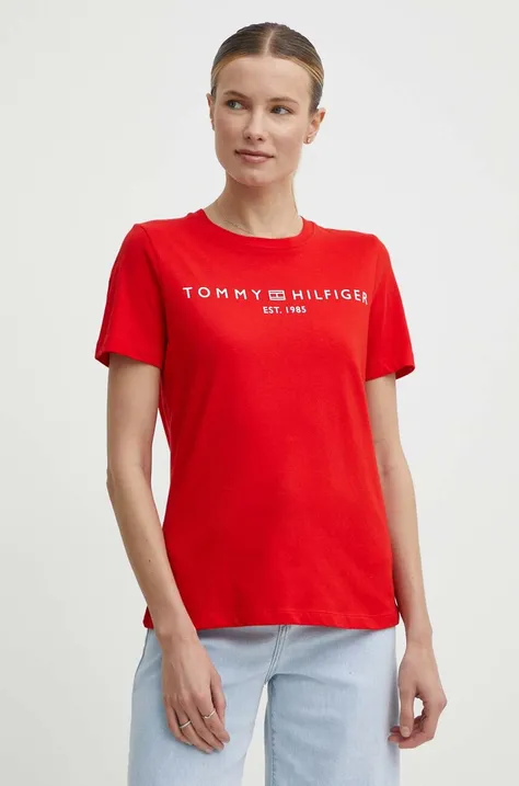Bavlnené tričko Tommy Hilfiger dámsky, WW0WW40276