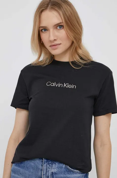 Calvin Klein tricou din bumbac culoarea negru