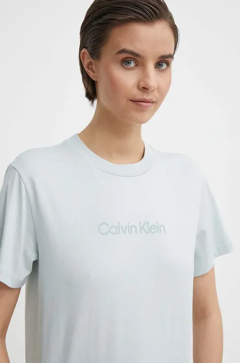Хлопковая футболка Calvin Klein женский цвет розовый