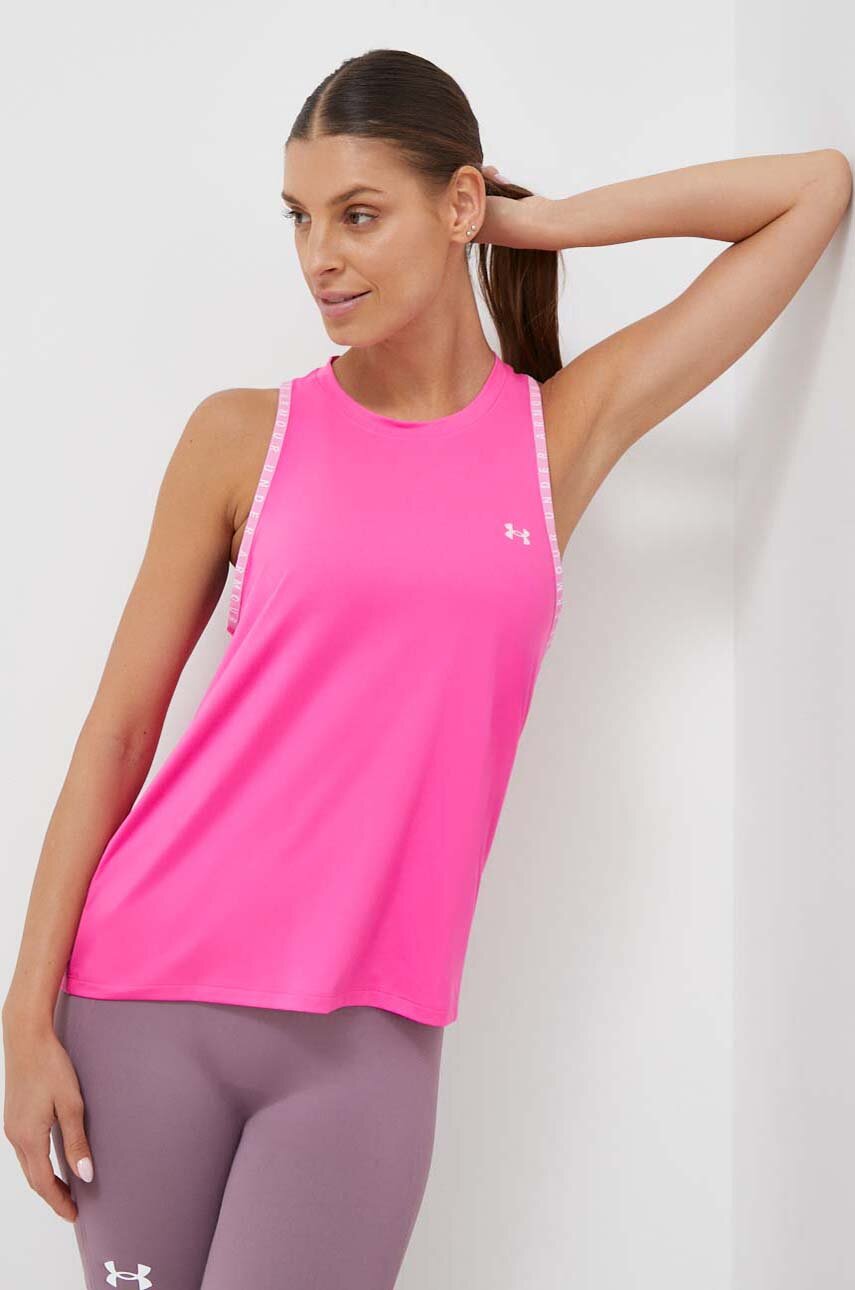 Under Armour top treningowy Knockout Novelty kolor różowy