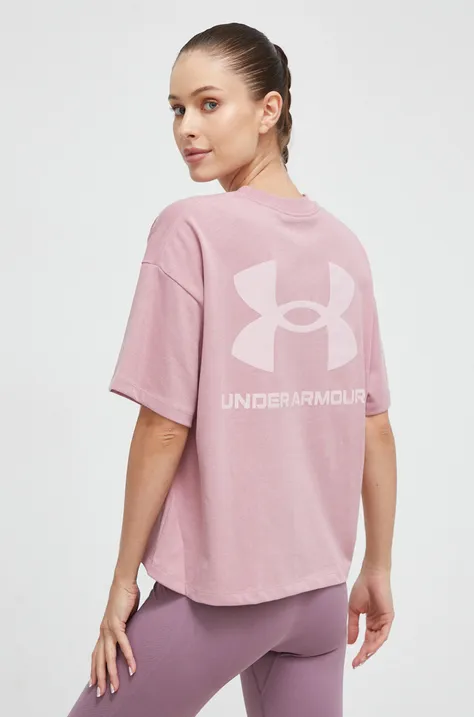 Under Armour t-shirt damski kolor różowy