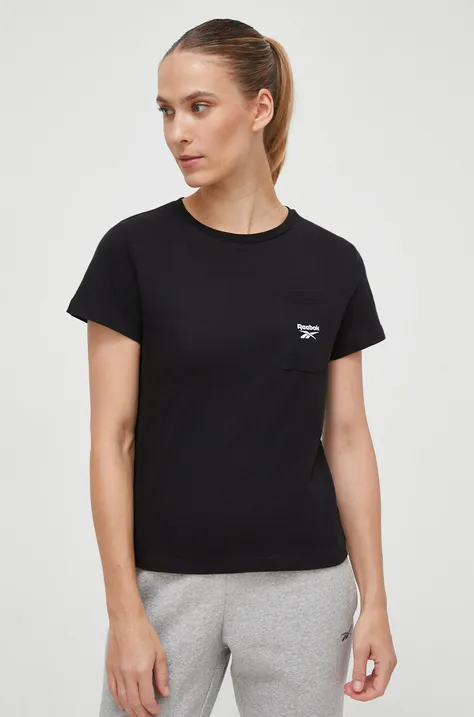 Reebok t-shirt bawełniany IDENTITY kolor czarny 100031101