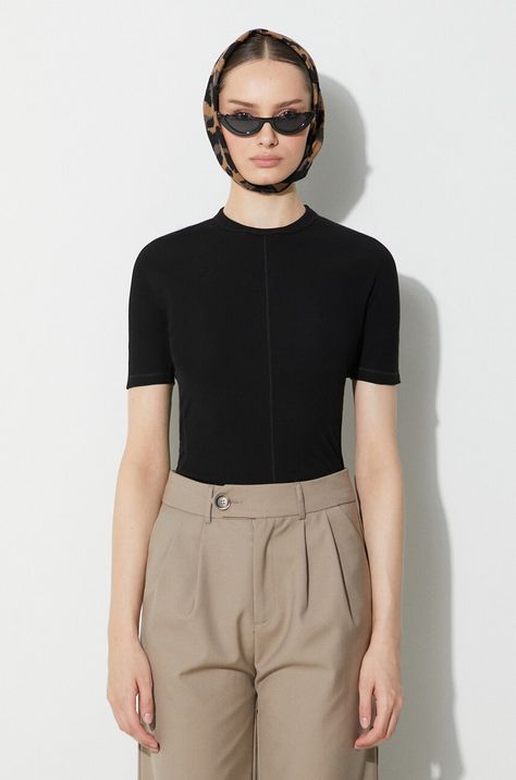 Y-3 tricou din bumbac culoarea negru