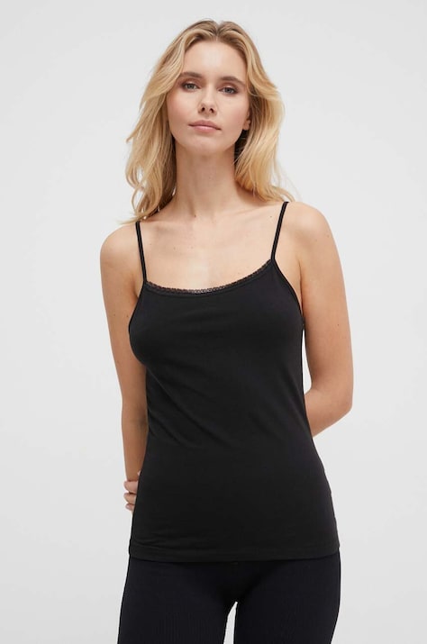 Tommy Hilfiger top lounge 2-pack kolor czarny UW0UW04892
