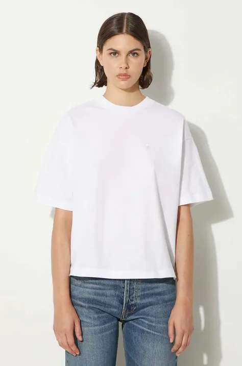 Βαμβακερό μπλουζάκι Carhartt WIP γυναικεία, χρώμα: άσπρο