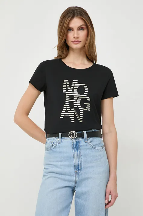 Kratka majica Morgan ženski, črna barva