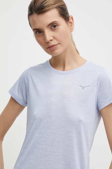 Mizuno t-shirt do biegania Impulse core kolor fioletowy J2GAA721