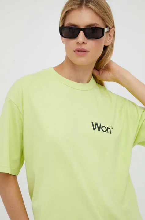 Kratka majica Won Hundred ženski, zelena barva