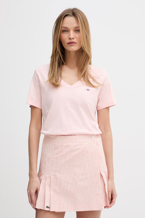 Gant T-shirt damski bawełniany różowy 4200750
