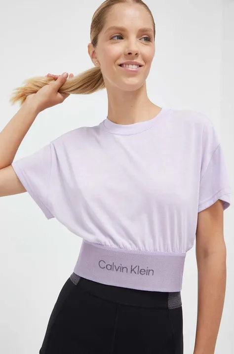 Тренувальна футболка Calvin Klein Performance колір фіолетовий