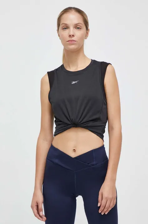 Běžecký top Reebok černá barva, 100034914