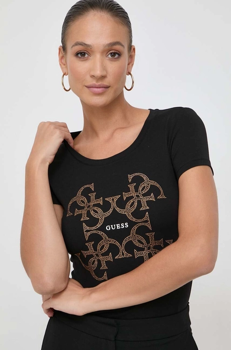 Guess t-shirt női, fekete, W4RI35 J1314