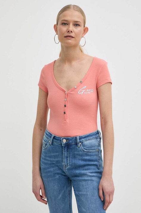 Футболка Guess женский цвет оранжевый