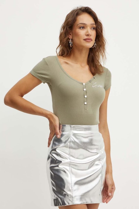 Футболка Guess жіночий колір зелений