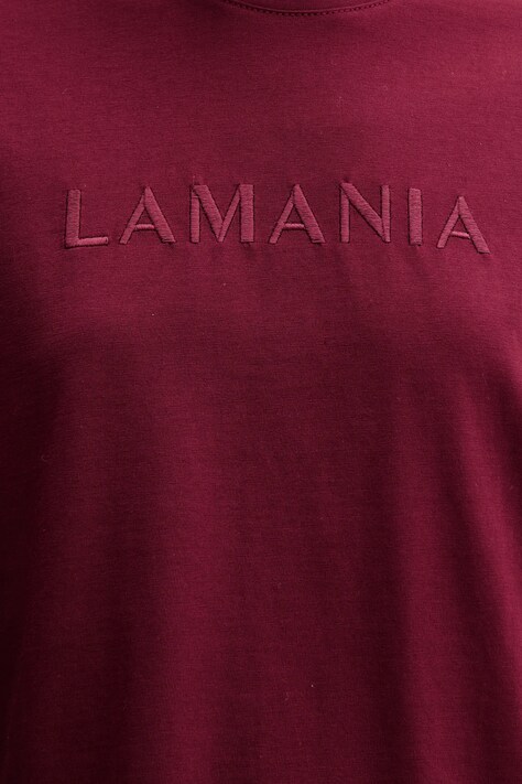 Бавовняна футболка La Mania — AW23-TSD1IJ, бордо — фото 5