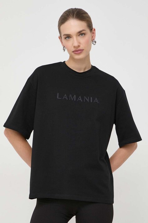 Бавовняна футболка La Mania — AW23-TSD1IJ, чорний — фото 4