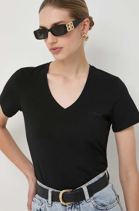 Majica kratkih rukava La Mania za žene, boja: crna