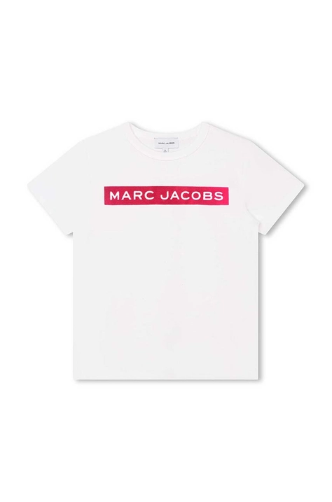 Παιδικό βαμβακερό μπλουζάκι Marc Jacobs χρώμα: άσπρο