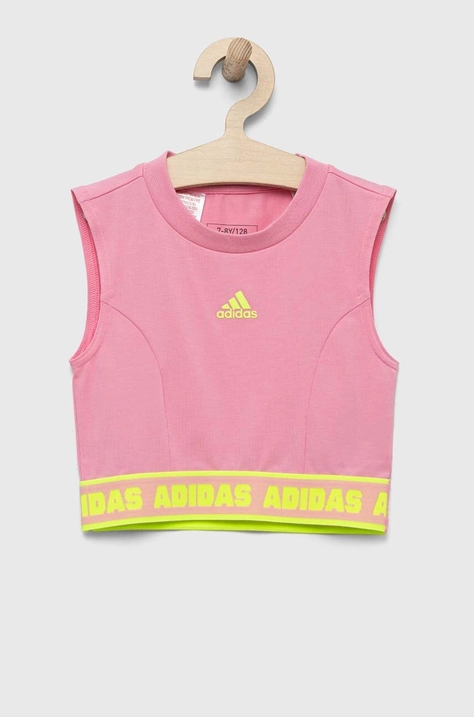 adidas top dziecięcy JG D TANK kolor różowy